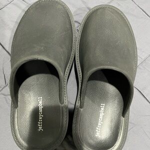 Jeffrey Campbell Charcoal Slip-On Mules